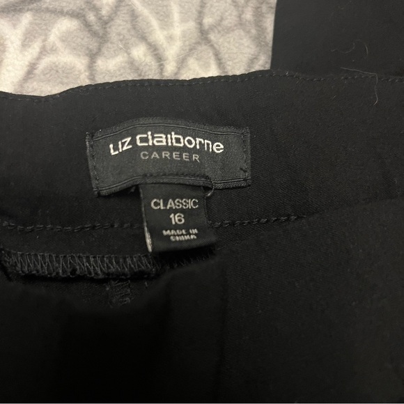 Liz Claiborne Black Trouser Pant Size 16 - Picture 5 of 6